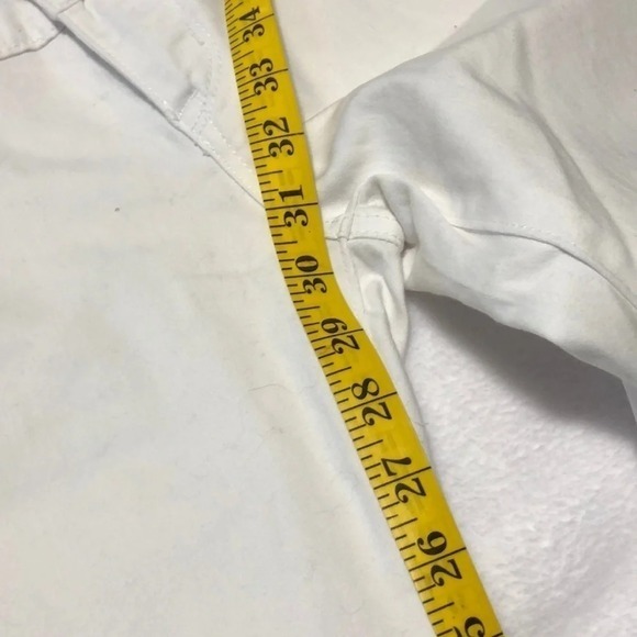White Denim Jeans Low Waist‎ Skinny Leg Casual Pants Size 27 - Picture 7 of 9